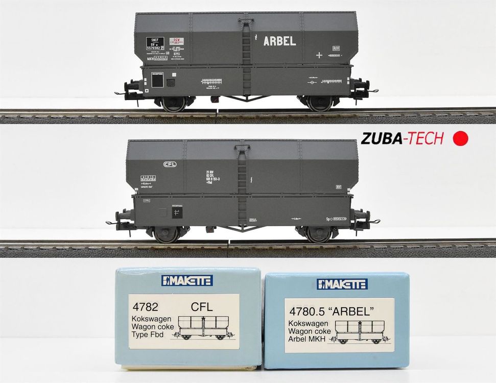 Set de 2 wagons trémie céréalier à faces bombées SNCF FRANCE LUZERNE