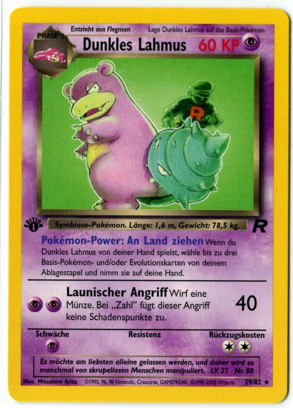 Pokémon Sammelbilder & Trading cards: Dunkles Lahmus 29/82 Team Rocket 1.Edition Mint – Neu (gemäss Beschreibung) aus Dornach von Deco89