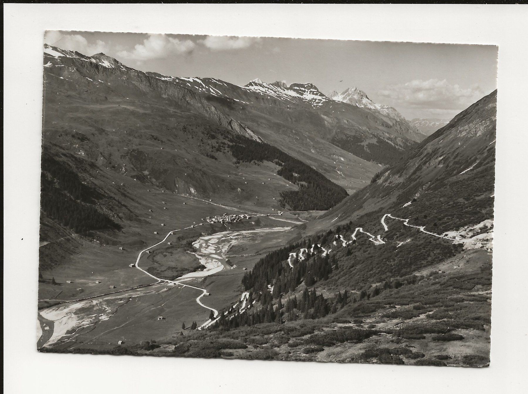 Ansichtskarten: AK 1953 St. Bernhardinpass mit Hinterrhein – Gebraucht aus Greifensee von 315WDO