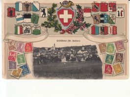 Gossau ca. 1915, Reliefkarte mit ST Bataillon No. 84