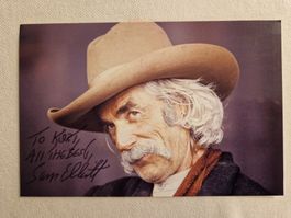 Sam Elliott, Original Autogramm auf Foto in Farbe