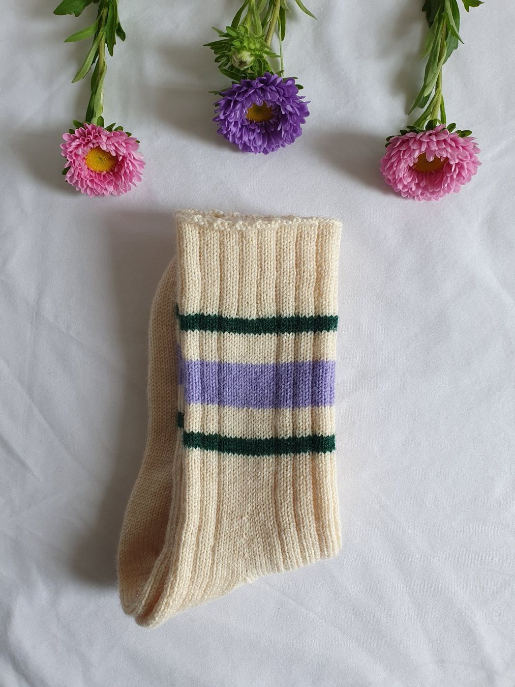 Calze: Handgestrickte Socken, Gr. 38/39, Wollsocken, Geschenk – Nuovo e nell'imballaggio originale da Neunkirch venduto da Sandramay 2