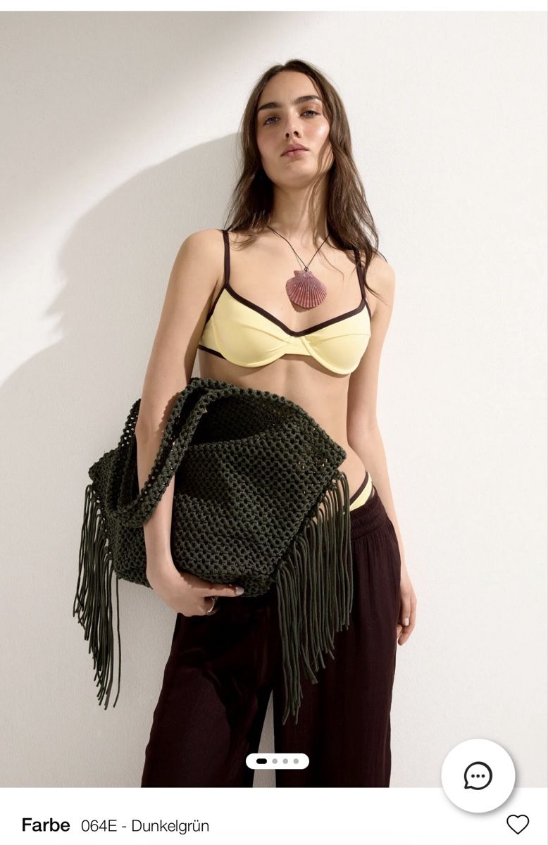 Calzedonia Borse: Calzedonia gestrickte Tasche Dunkelgrün – Nuovo (secondo la descrizione) da Rheinfelden venduto da rc_stephan 1