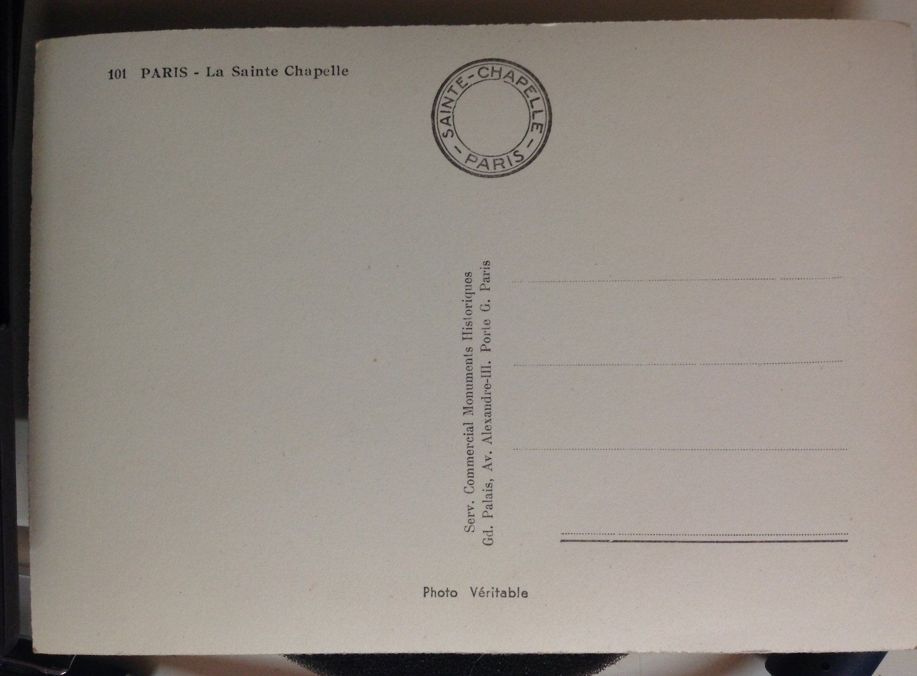 Ansichtskarten: Carte Postale - Paris - Sainte Chapelle – Gebraucht aus Le Brassus von cinema13 1