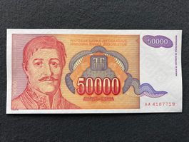 Belgrad 1994 - 50000 Dinara aUNC - Карађорђе