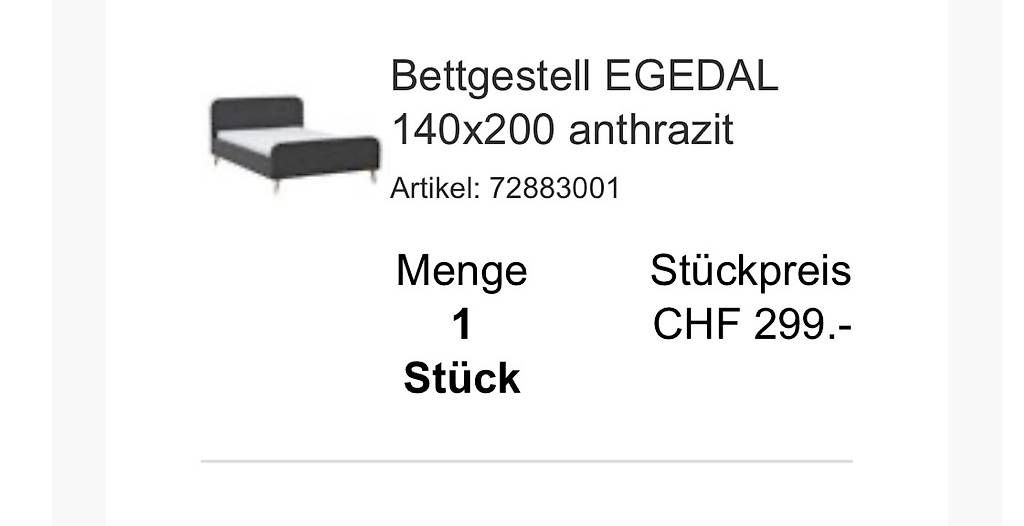 Betten: Bett mit Matraze 140x200cm – Gebraucht aus Kloten von nin_hb6n 1