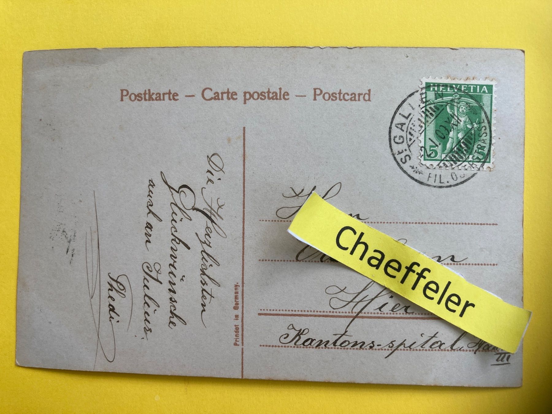 Cartoline postali: 1909. Glückliches Neujahr – Usato da Zürich venduto da Chaeffeler 1