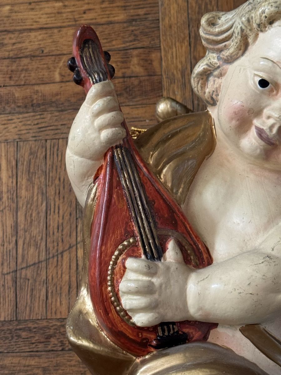 Figuren: Barocker Engel 1960 früher Kunststoff handbemalt – Gebraucht aus Grabs von Dekostuebli 2