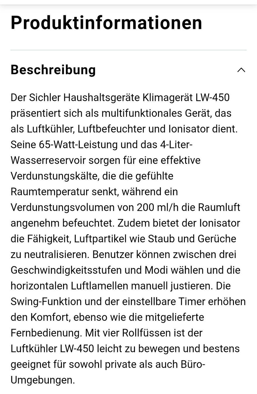 Climatiseurs: Klimagerät Sichler – D'occasion à Nebikon par zeltec 3
