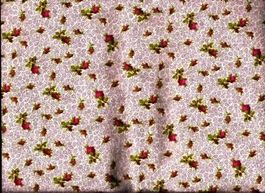 Baumwollstoff 50 x 140 cm kleine Röschen mit Blättern