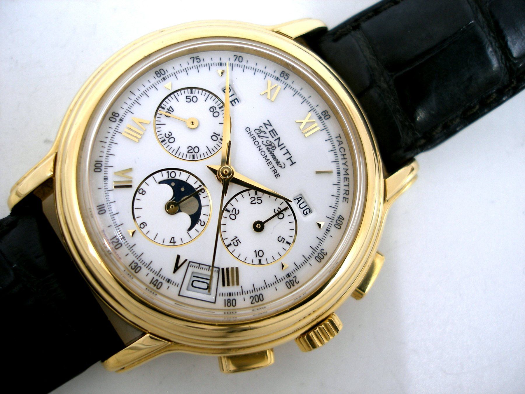 ZENITH CHRONOMASTER 18K VOLLKALENDER MONDPHASE 410Z CHRONO (Gebraucht ...