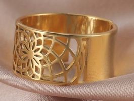 Ring Lebensblume golden (56-62)