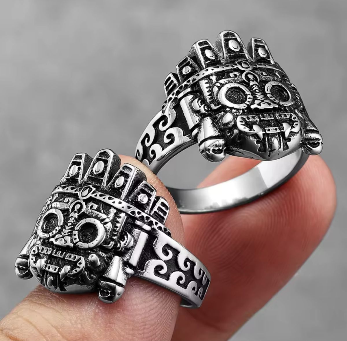 Anelli: Skull Men Rings from Stainless Steel – Nuovo e nell'imballaggio originale da Aarburg venduto da StavFashion 1