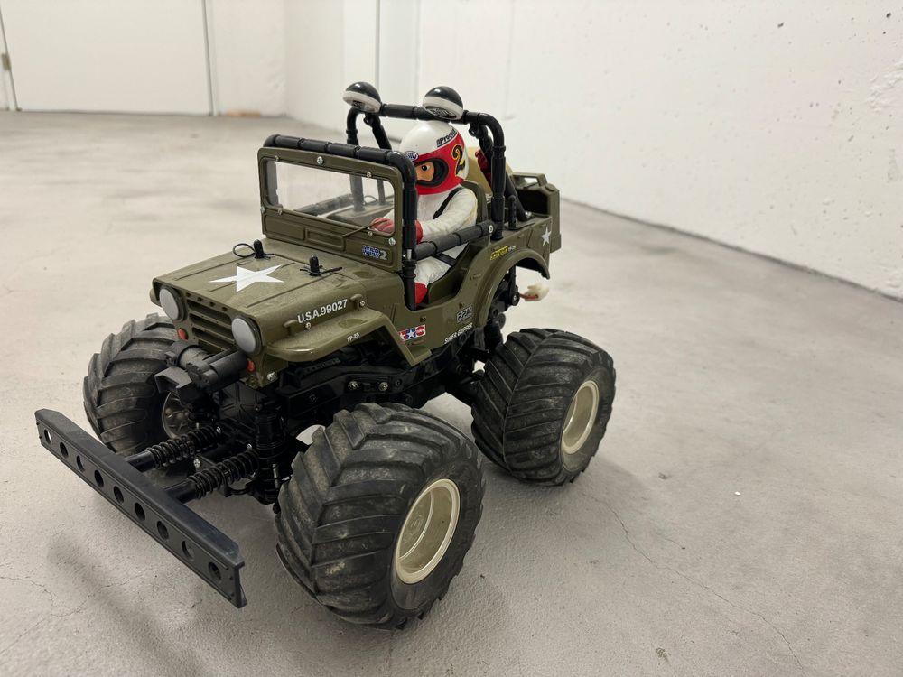 GPM Barra Anti-Wheelie In Alluminio Nero Per Tamiya GF01 / Wild Willy 2 | Ricambio E Upgrade In Metallo
