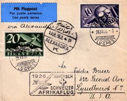 1926: Flugbrief mit SBK-Nr. F4 + F7 Afrikaflug, siehe Scan.