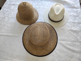Chapeaux d'été en paille - Globus, Seeberger, neuf!