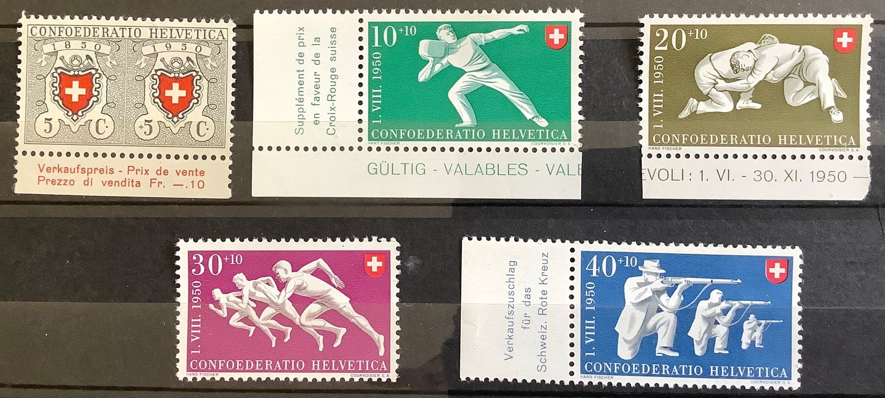 Tutti i francobolli: 1950 Pro Patria Satz ** – Nuovo (secondo la descrizione) da Liestal venduto da Skunk02
