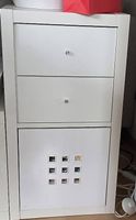 IKEA KALLAX Regal (1x2) weiss matt mit Schubladen