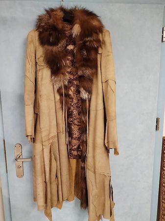 Echt Leder/Pelz Mantel