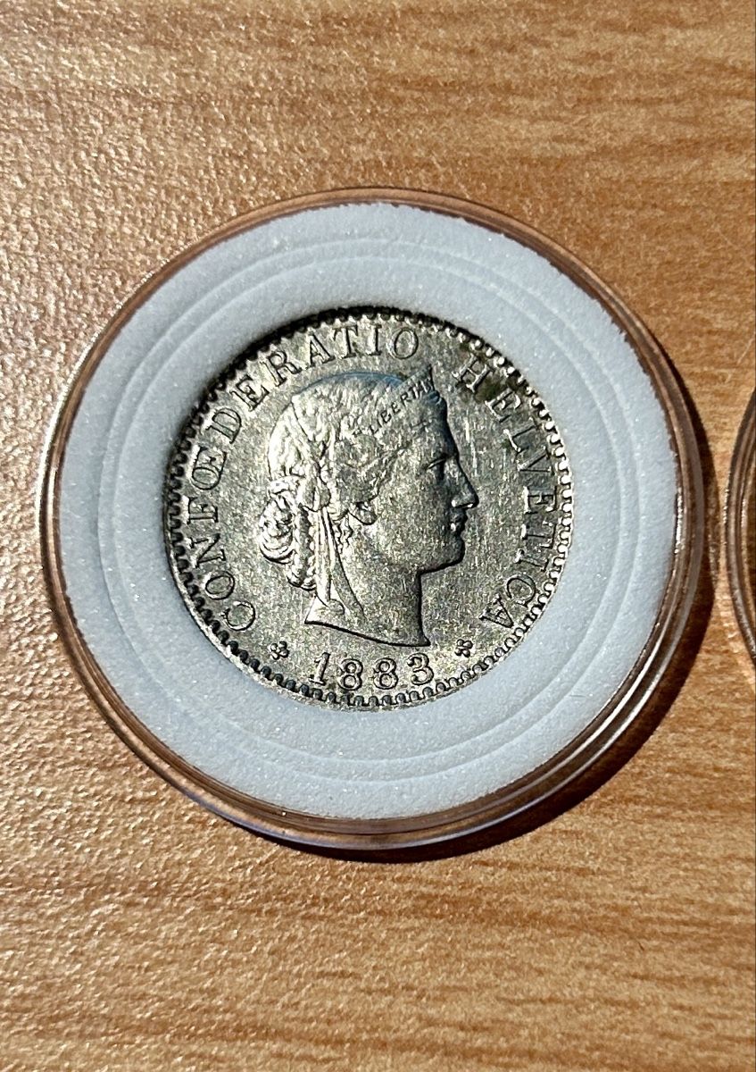 Tutti le monete: 20 centimes suisses 1883, superbe état! – Usato da St-Maurice venduto da SPEKER 1