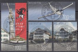 97-100 Einzelmarken mit FD-Vollstempel Stans 6.9.12