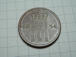 Norwegen  2 Öre, 1954 neuwertig