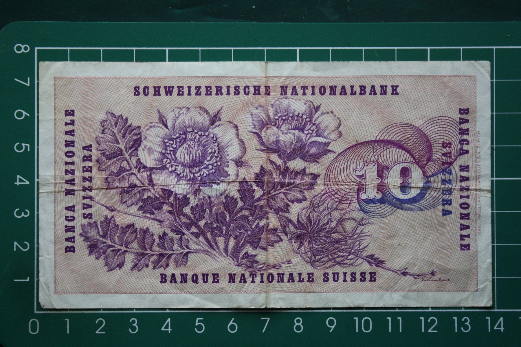 Banconote: gottfried keller banknote 10 franken 1977 – Usato da Laupen BE venduto da Gufi57 1