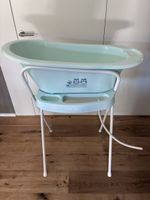 Babywanne mit Gestell hellblau/weiss - sehr guter Zustand