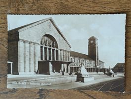 Photo Karte / Basel - Badischer Bahnhof Gelaufen 1923