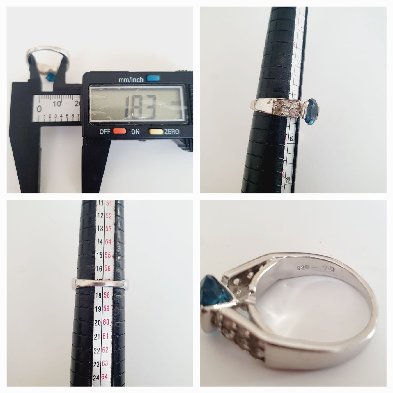 Ringe: Silber Ring mit Zirkonia, 925 Silber, Gr. 18.3 mm, – Gebraucht aus Kreuzlingen von Wunderkiste123 3
