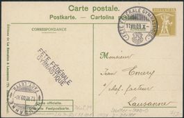 1909 - Privatganzsache - Postkarte Tellknabe - Sonderstempel