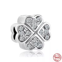 KLEEBLATT Charm Bead Anhänger zu PANDORA Echtsilber S925
