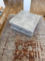 Couchtisch in Betonoptik mit drehbarer Tischplatte 