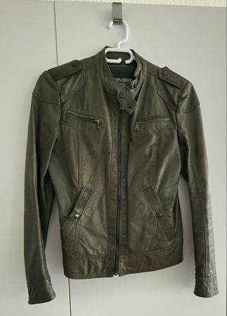 Supersexy Lederjacke Leonardo olivgrün, absolut neuwertig!
