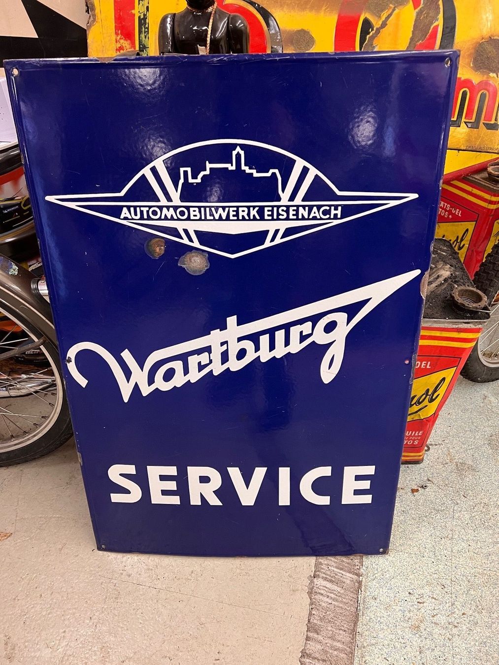 Schilder: Wartburg Service Emailschild – Gebraucht aus Buchs ZH von phintage