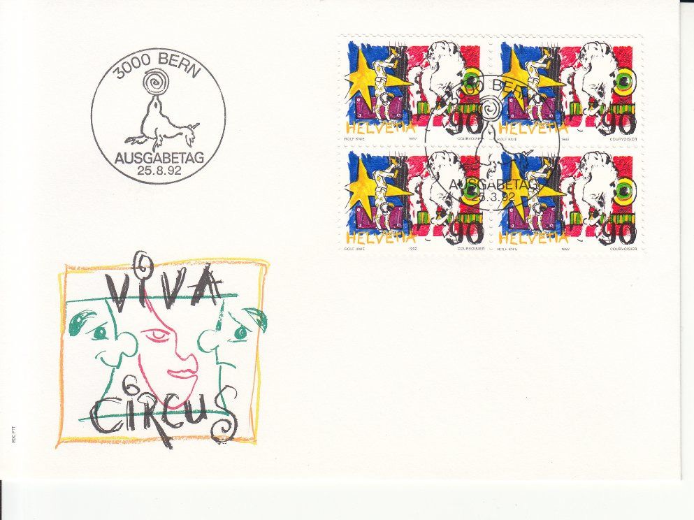 Tutti i francobolli: SBK 832 - 835 im 4er-Block FDC – Usato da Bürglen TG venduto da StampGraf 4