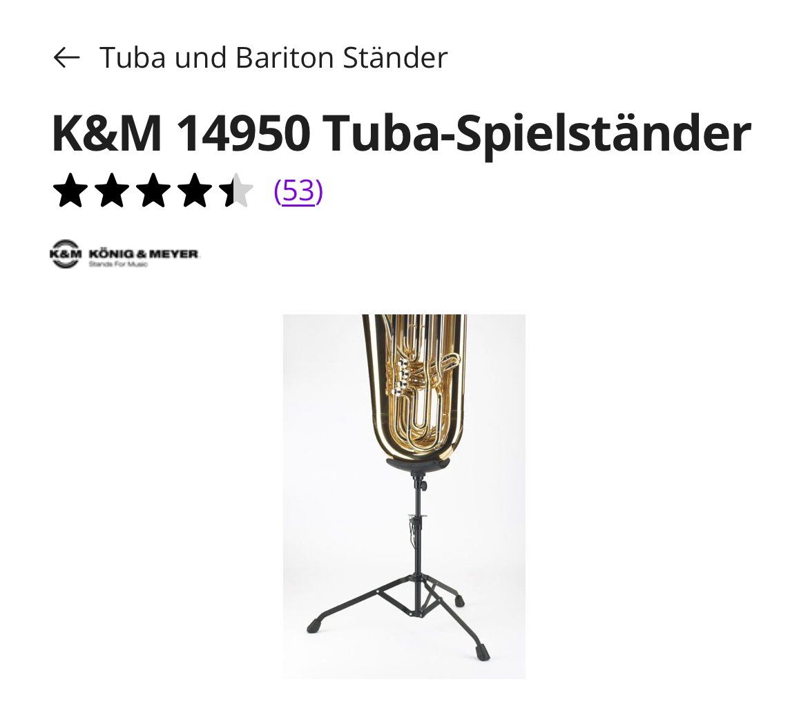 Strumenti musicali: Tuba Spielständer – Usato da Zürich venduto da Birurubi 2