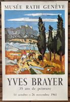 Orig. Ausstellungsplakat YVES BRAYER 1961 Musée Rath Genève