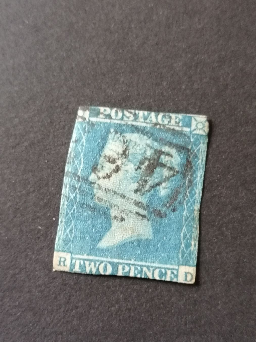Tutti i francobolli: Two pence blue 1841, Platte 3  – Usato da Happerswil venduto da tschergi