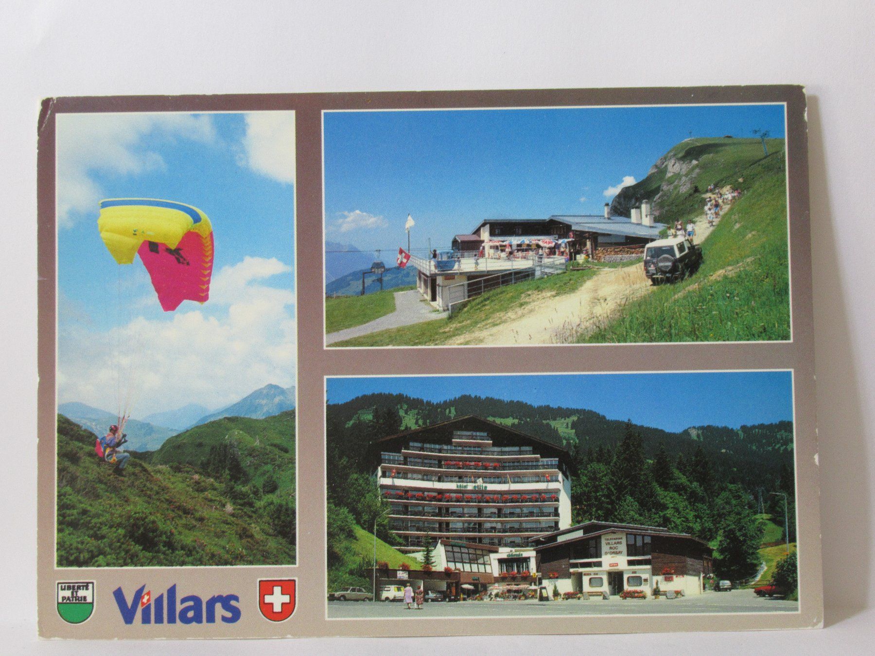 Ansichtskarten: Villars , Hotel  ELITE , Bergrestaurant – Gebraucht aus Grenchen von Bluemchen1900