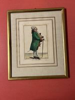 Stichzeichnung "Le Chicanneur" mit Vergoldung 33.5x27.5cm