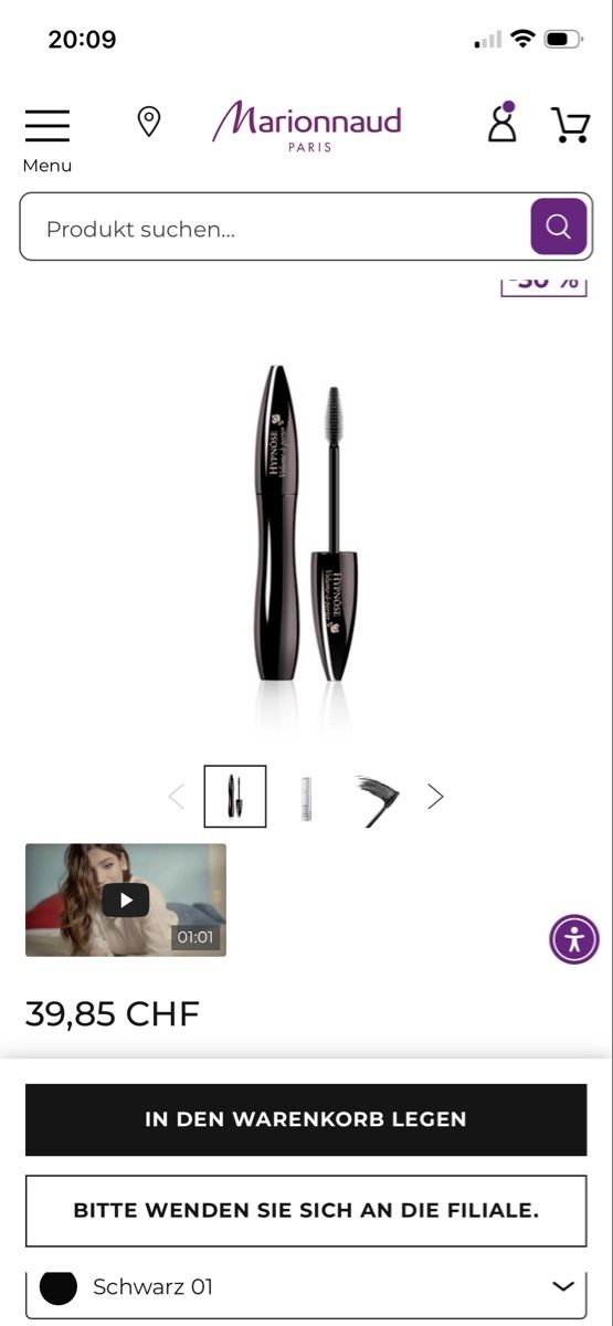 Lancôme Make-up: Lancome Mascara Hypnose black originalverpackt – Nuovo e nell'imballaggio originale da Rüti ZH venduto da kar_xx9l 3