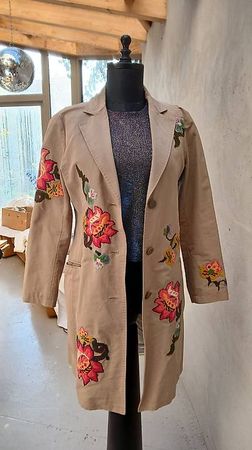 BOGNER Trenchcoat brodé taille 34-36
