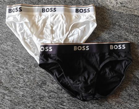 Boss Power Mini Brief Slip 2x, Weiss Schwarz Gr. S