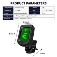 Tuner Chromatisches Clip-On Stimmgerät Gitarre Bass Ukulele