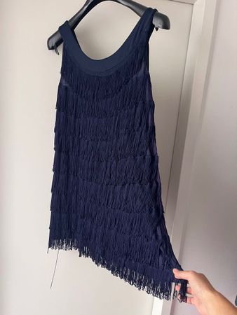 Dunkelblaues Fransenkleid / Charleston Kleid 💙✨