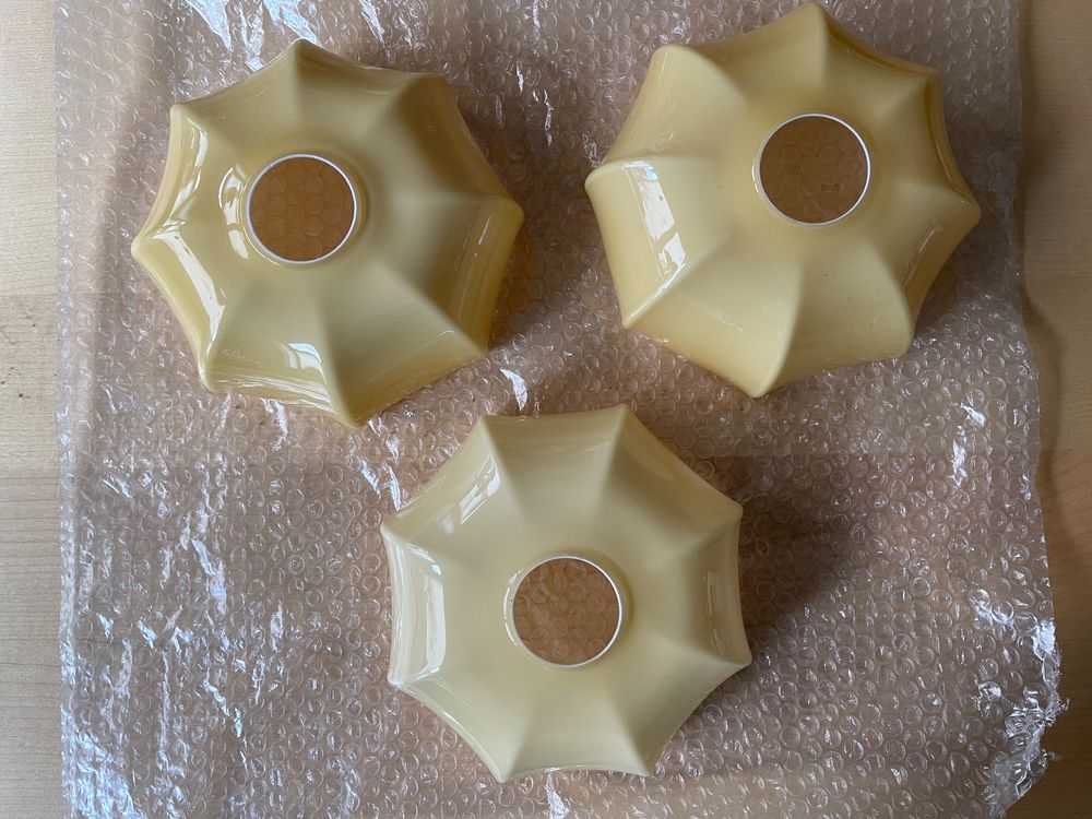 Skelang 4x Glas Lampenschirme - Blasenform Für Kronleuchter Und Deckenleuchten