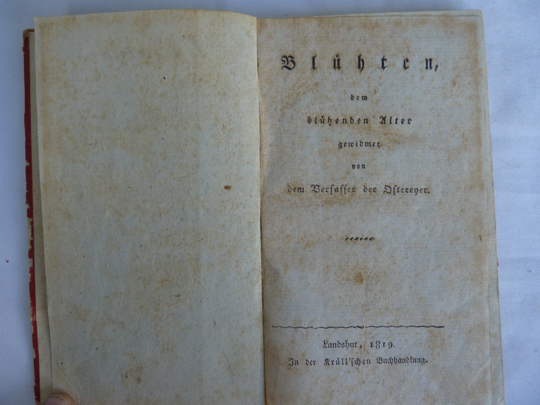 Libri: Antikes Büchlein "Gedichte" 1819 – Usato da Küsnacht ZH venduto da zoliboli01 3