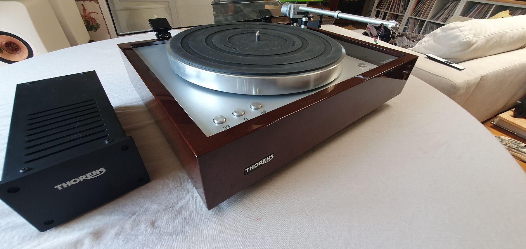 Thorens Giradischi: Thorens td 1601 in walnuss glanz – Difettoso da Zürich venduto da Lutz1440 1