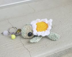 Amigurumi Schlüsselanhänger mit Schildkröte
